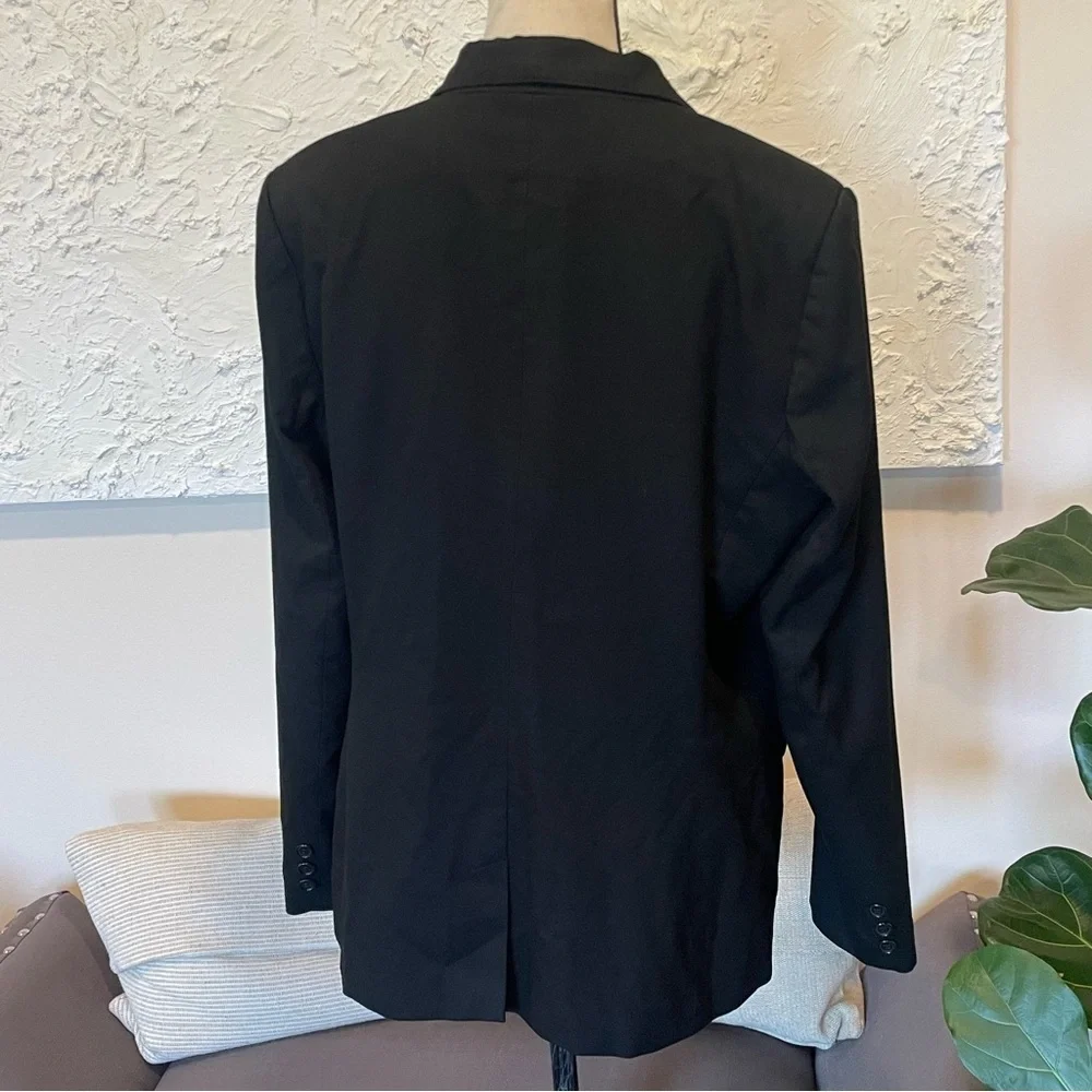 Tiffany & Co Wardrobe Women’s Black One-Button Blazer Business Jacket US Sz 14